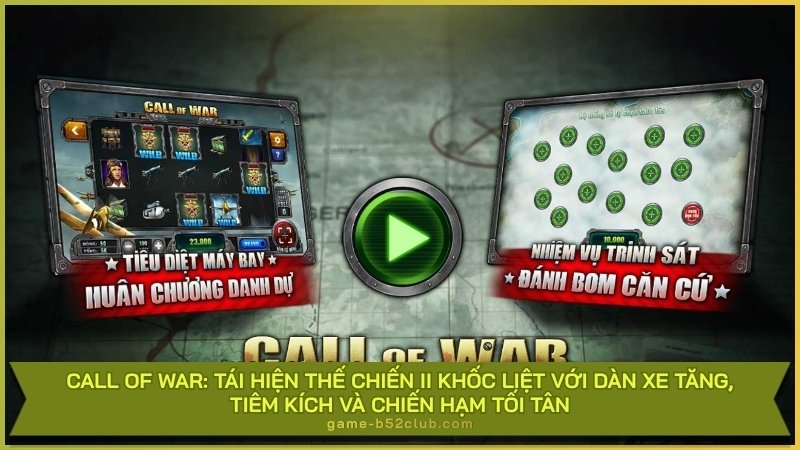 Call Of War: Tái hiện Thế chiến II khốc liệt với dàn xe tăng, tiêm kích và chiến hạm tối tân.